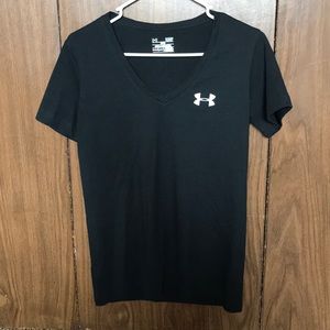 Under Armour Heat Gear Fitted V-Neck T-Shirt